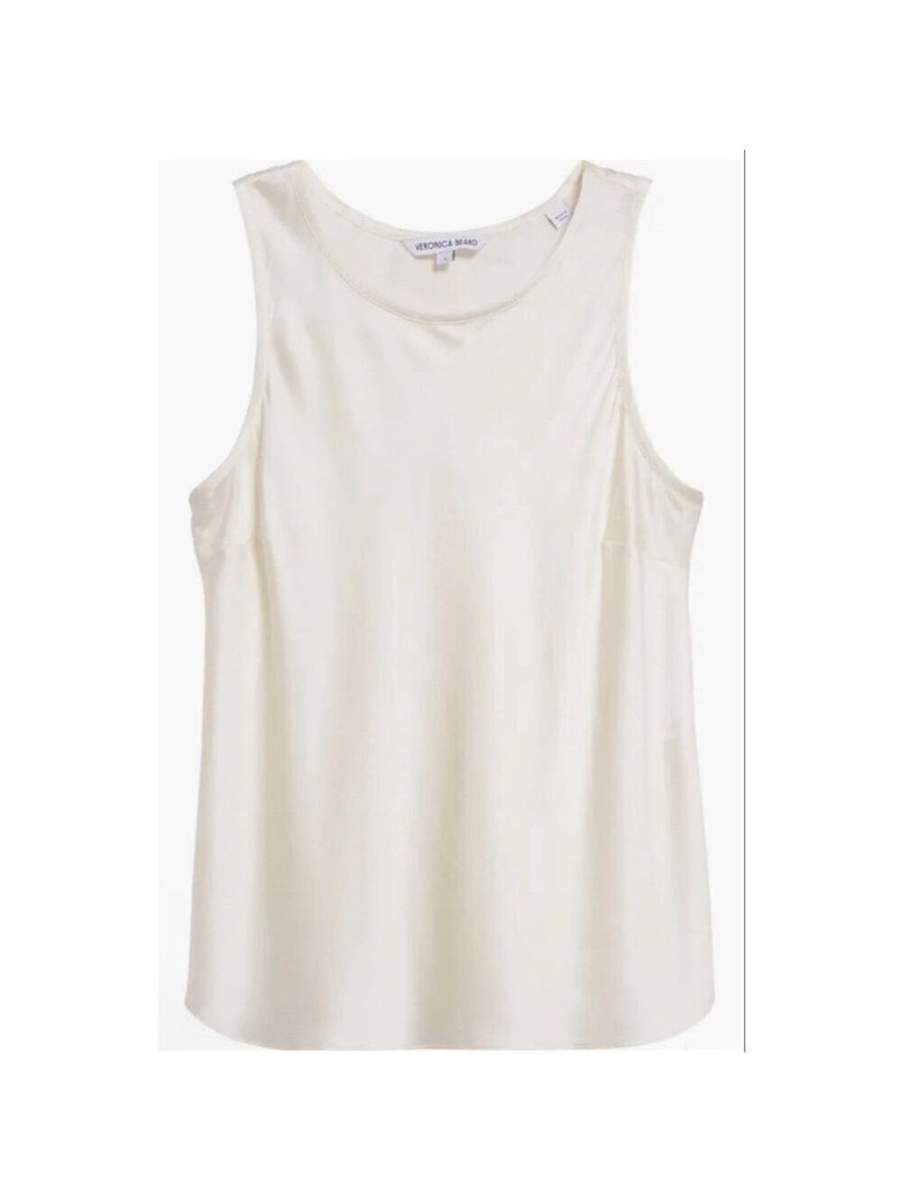 Veronica Beard Sabrina Silk Blend Tank Top in Ivory, Size 6 NWT